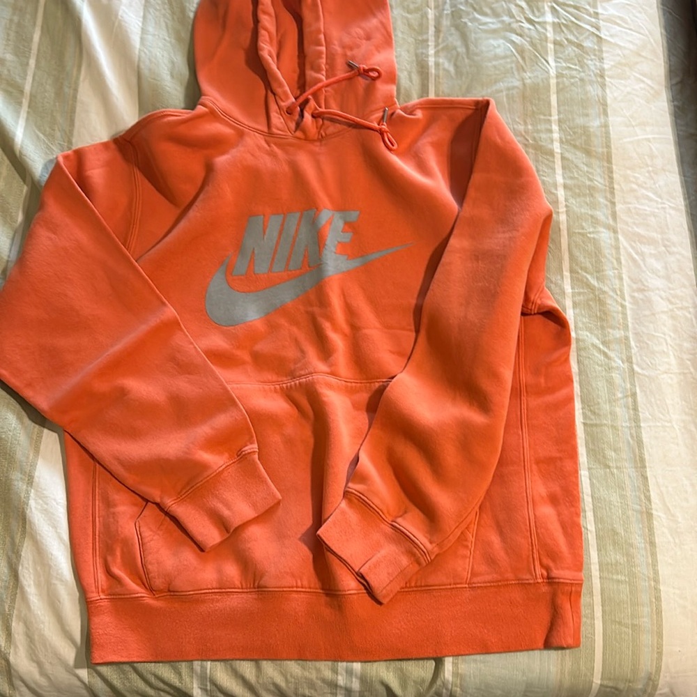 Nike hoodie orange medium